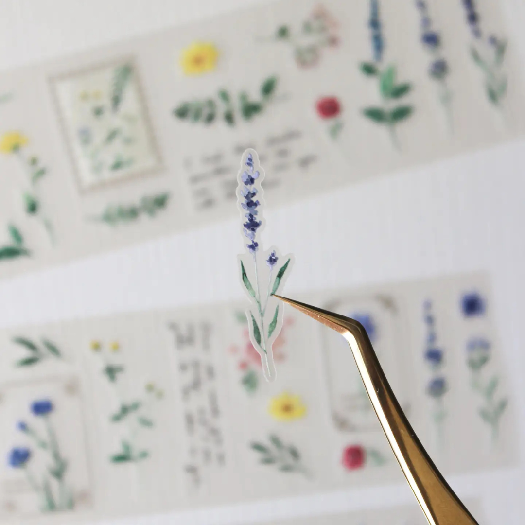Nouveau modèle Ruban en PET Fleurs Sauvages prédécoupées Note & Wish