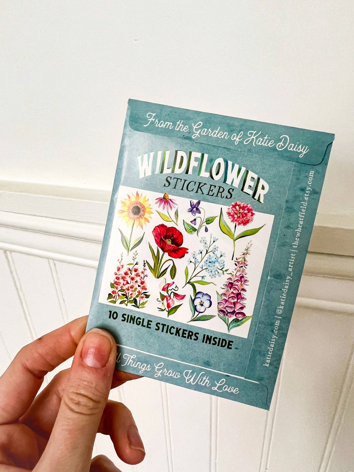 Lot de stickers botaniques et fleurs sauvages
