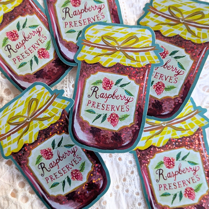 Sticker Vinyle Confiture de Framboise Katie Daisy