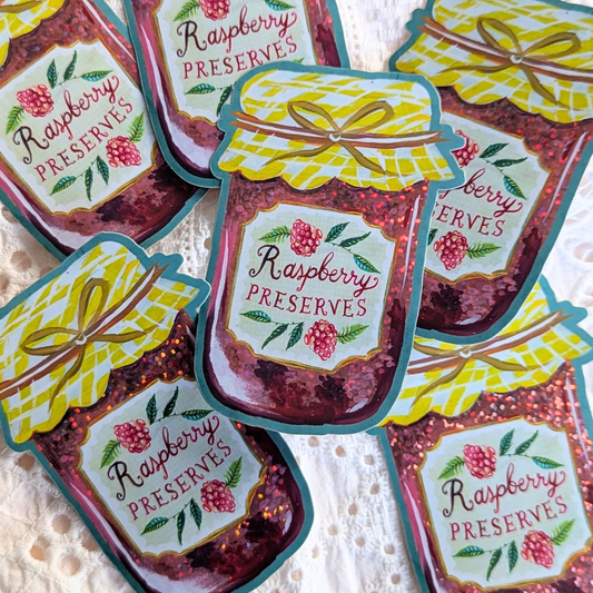 Sticker Vinyle Confiture de Framboise Katie Daisy