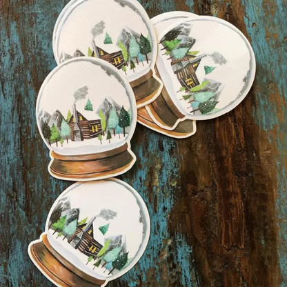 Sticker en Vinyle Boule à Neige Katie Daisy