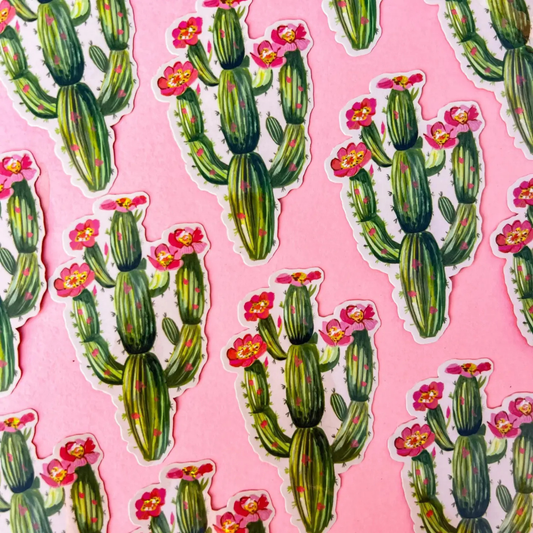 Sticker en Vinyle Cactus Pailleté Katie Daisy