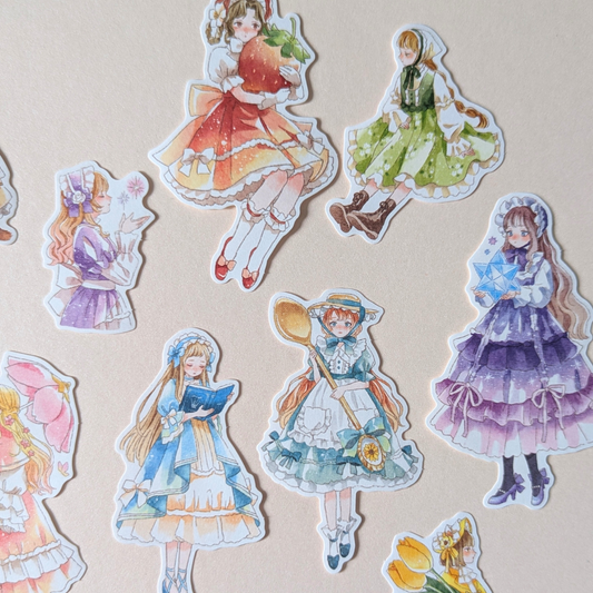 Pochette Stickers Fantasy Girl Mind Wave