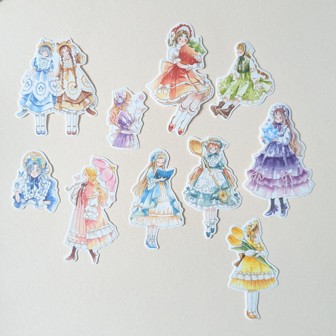 Pochette Stickers Fantasy Girl Mind Wave