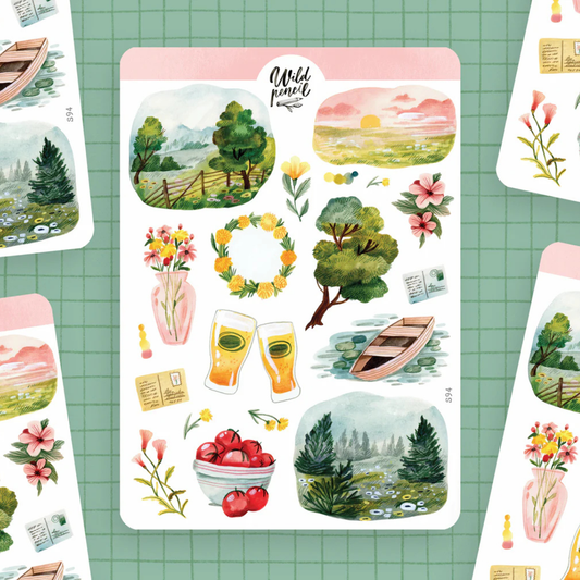 Stickers Summer In The Nature Wild Pencil
