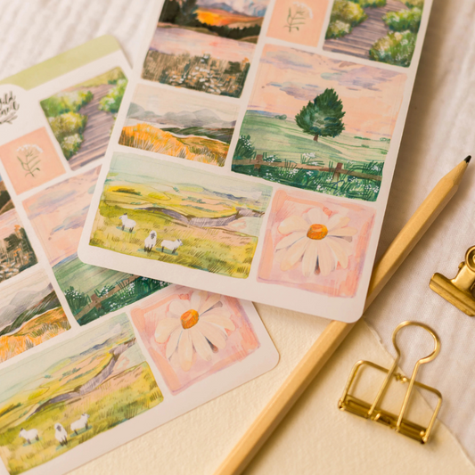 Stickers Sunrise Landscapes - The Wild Pencil