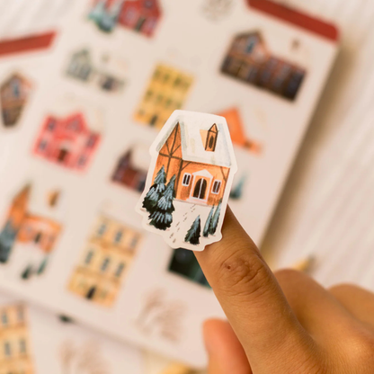 Stickers Village Enneigé  - Wild Pencil