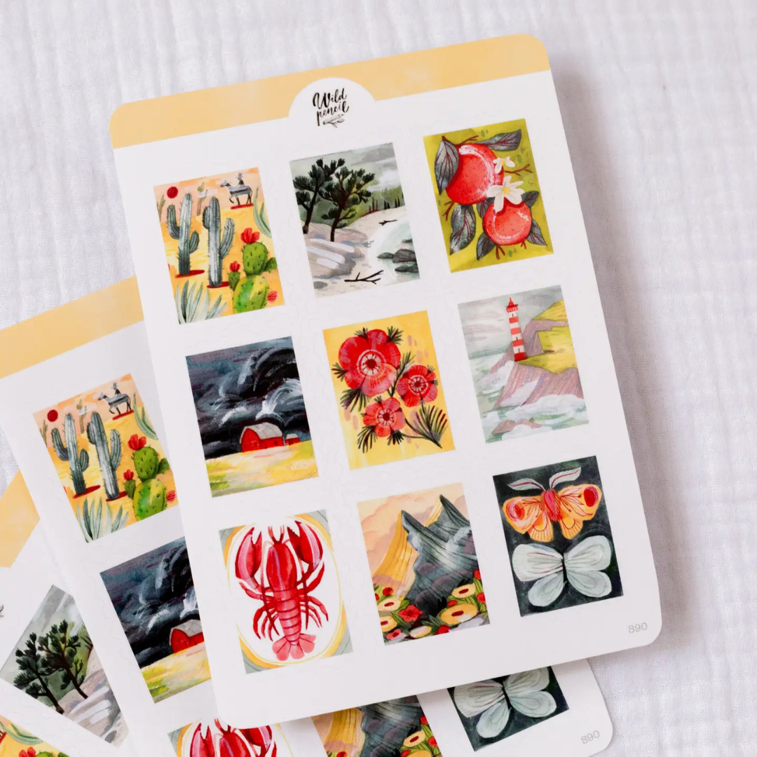 Stickers Timbres d'Été Wild Pencil