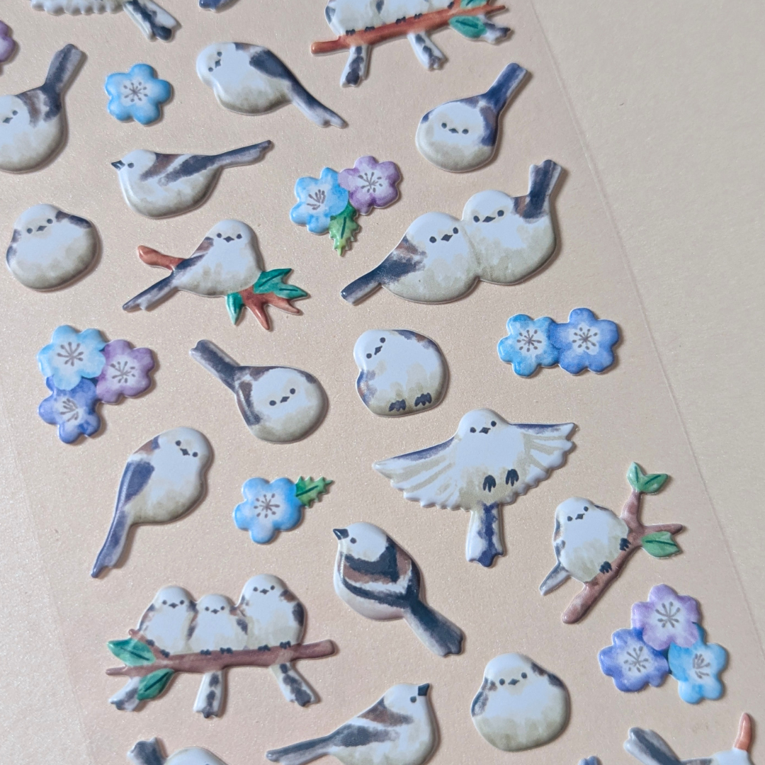 Planche de Stickers Oiseaux Kawaii Mind Wave