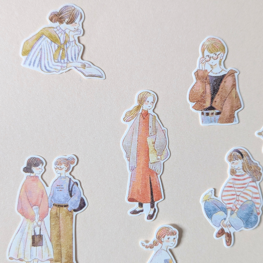 Pochette Stickers Crayon Girl Mind Wave