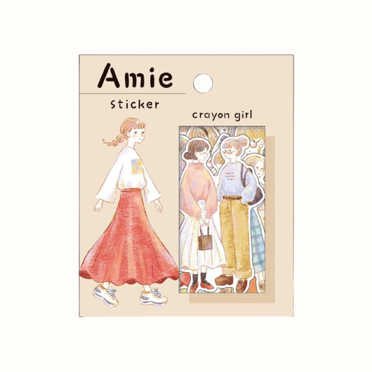Pochette Stickers Crayon Girl Mind Wave