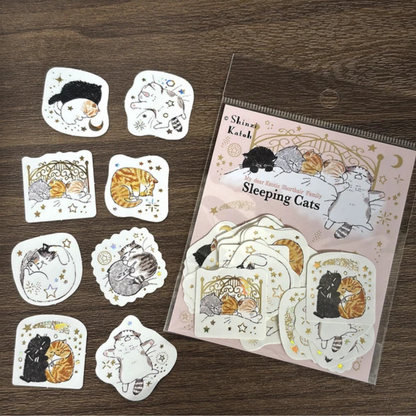 Pochette de Stickers Sleeping Cats Shinzi Katoh