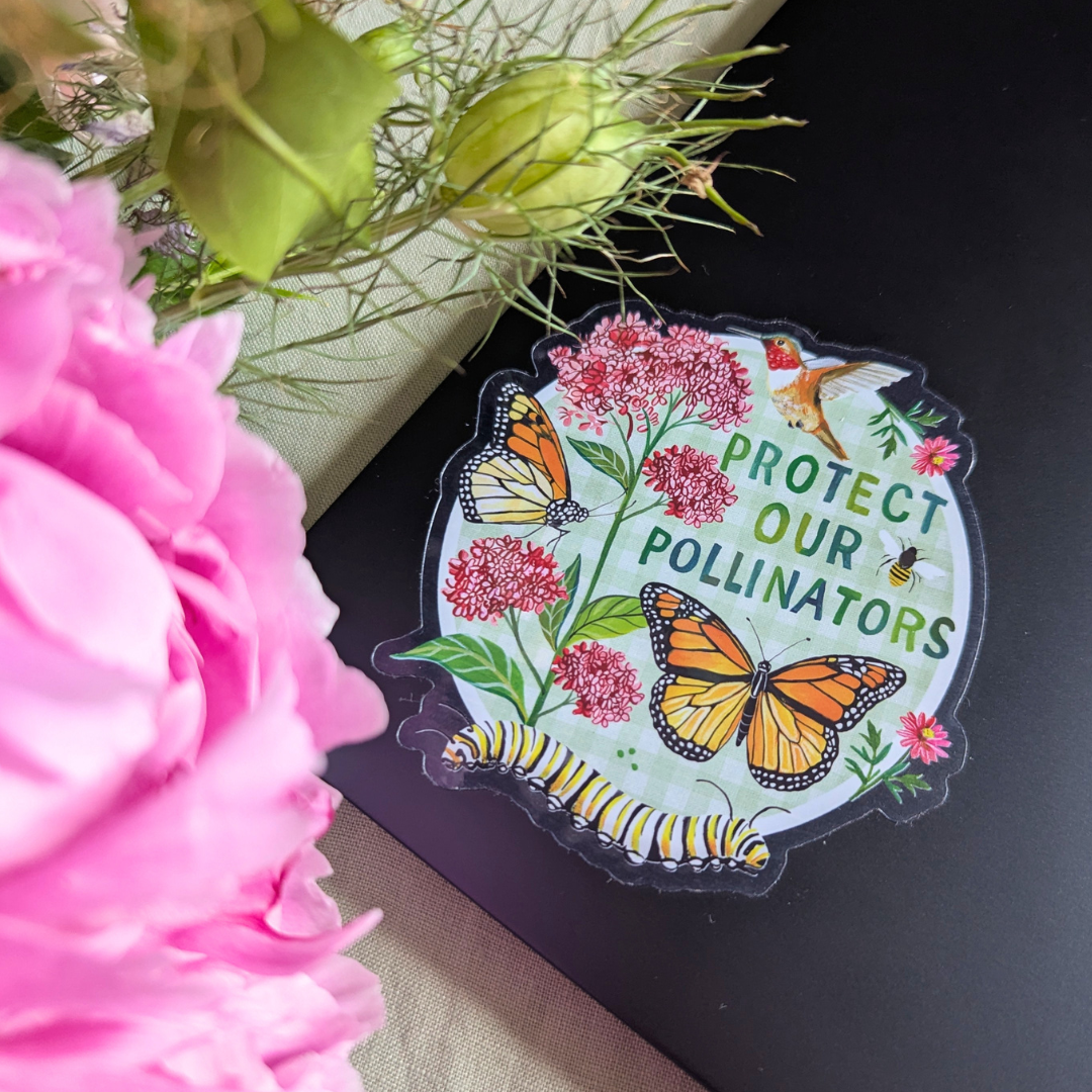 Sticker en Vinyle Protégez nos Pollinisateurs  Katie Daisy