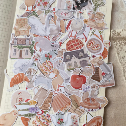 Lot de 68 stickers Cottage Chapteries