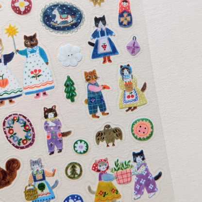 Stickers Aiko Fukawa Cats & Buttons