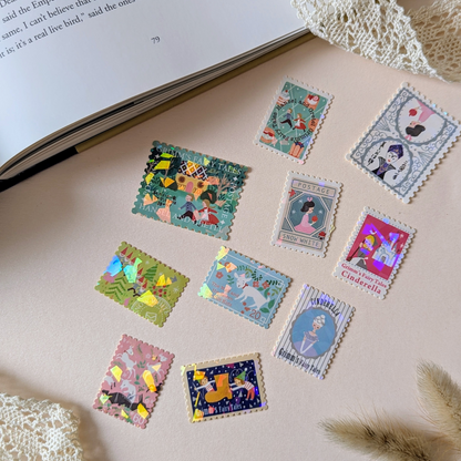 Boîte de Stickers Timbres-Poste Contes des Frères Grimm Tome I