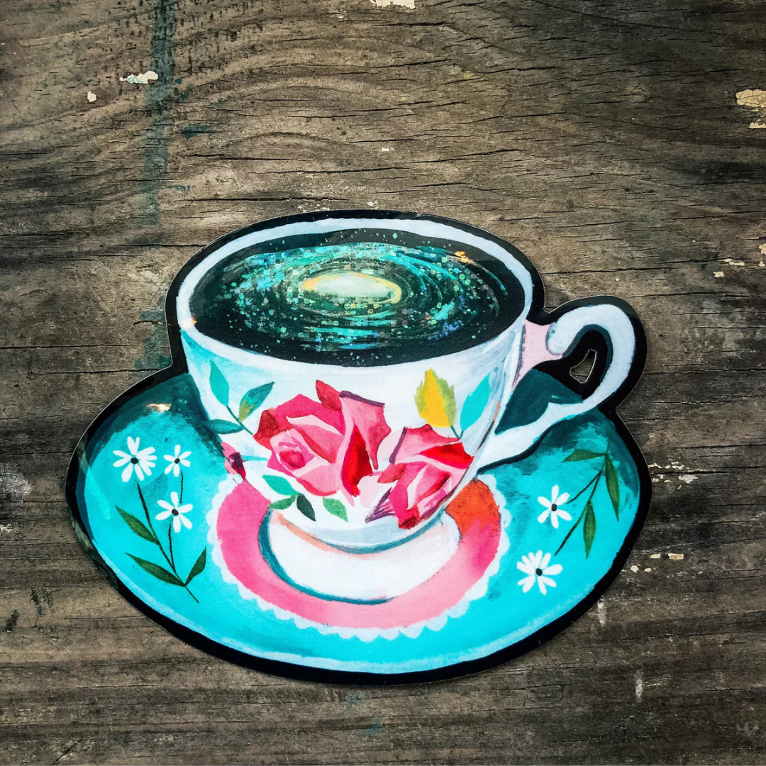 Sticker en Vinyle Teacup Galaxy Katie Daisy