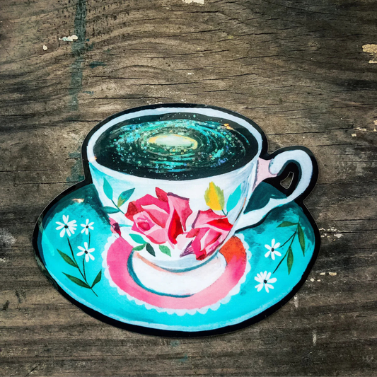 Sticker en Vinyle Teacup Galaxy Katie Daisy