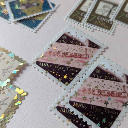 Shinzi Katoh Boîte de Stickers Timbres-Poste Le Musicien
