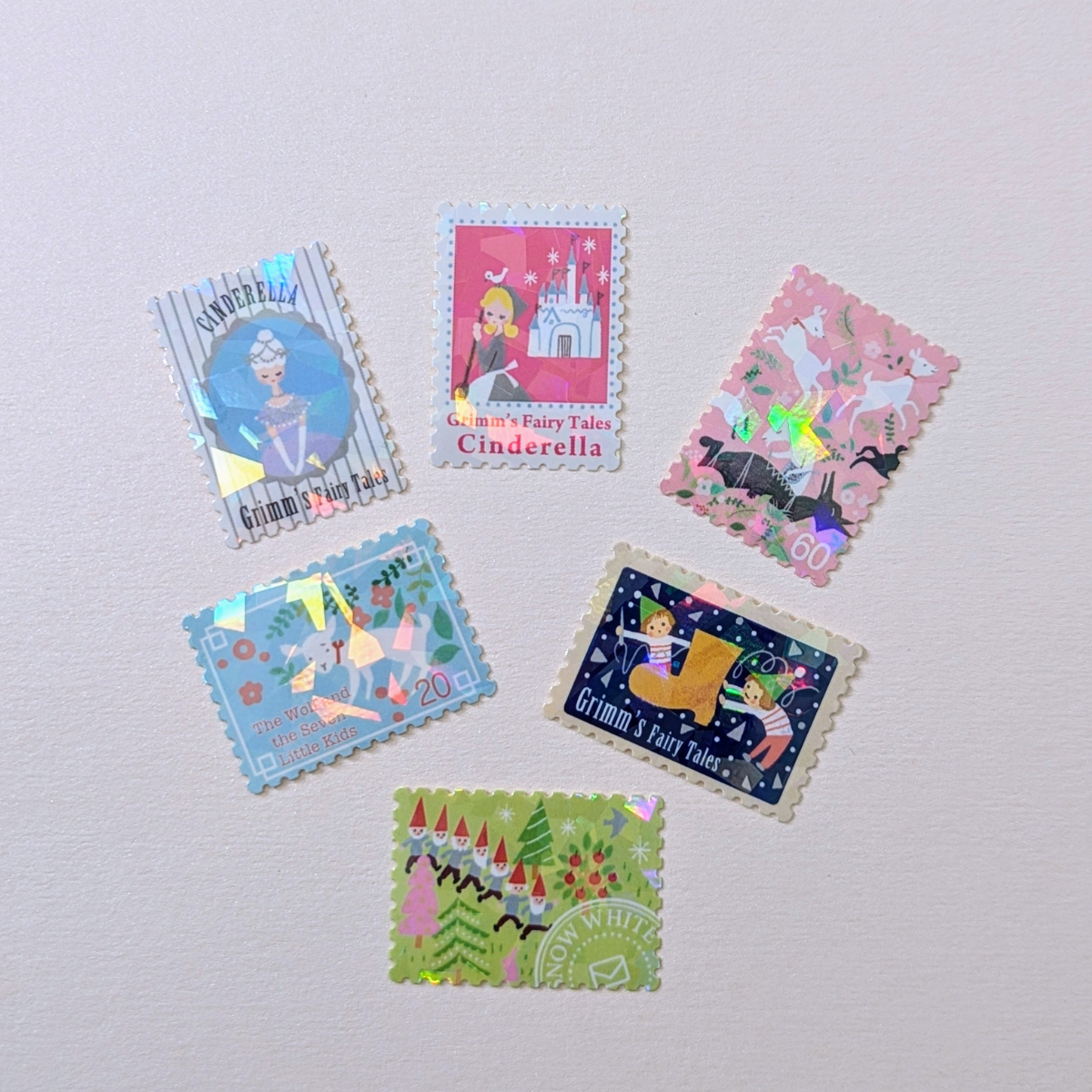 Boîte de Stickers Timbres-Poste Contes des Frères Grimm Tome I