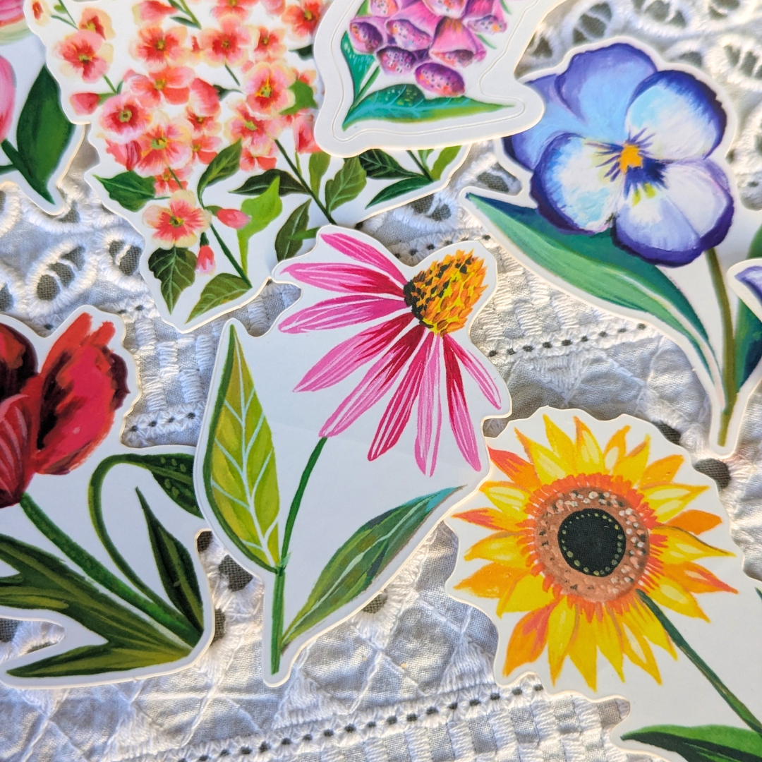 Stickers fleurs sauvages Katie Daisy