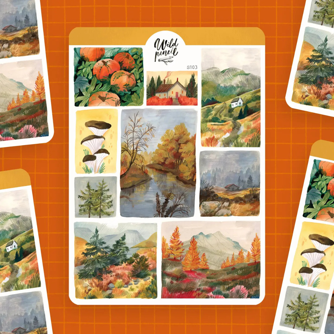 Stickers Paysages d'Automne Wild Pencil Studio