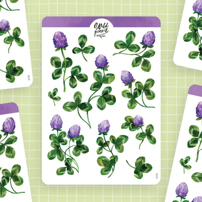 Planche de stickers Fleurs de Trèfles Wild Pencil Studio