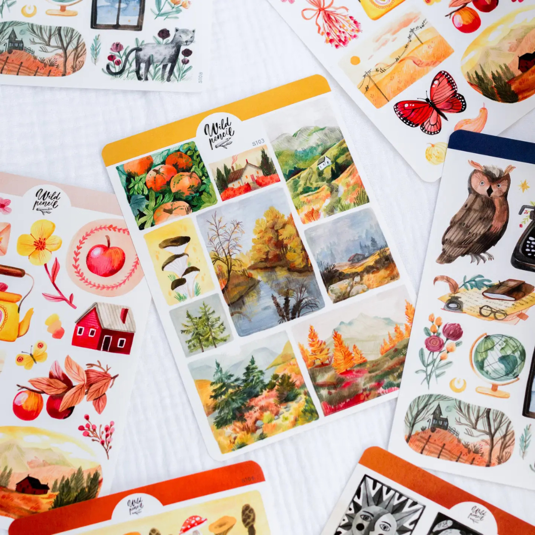 Stickers Paysages d'Automne Wild Pencil Studio