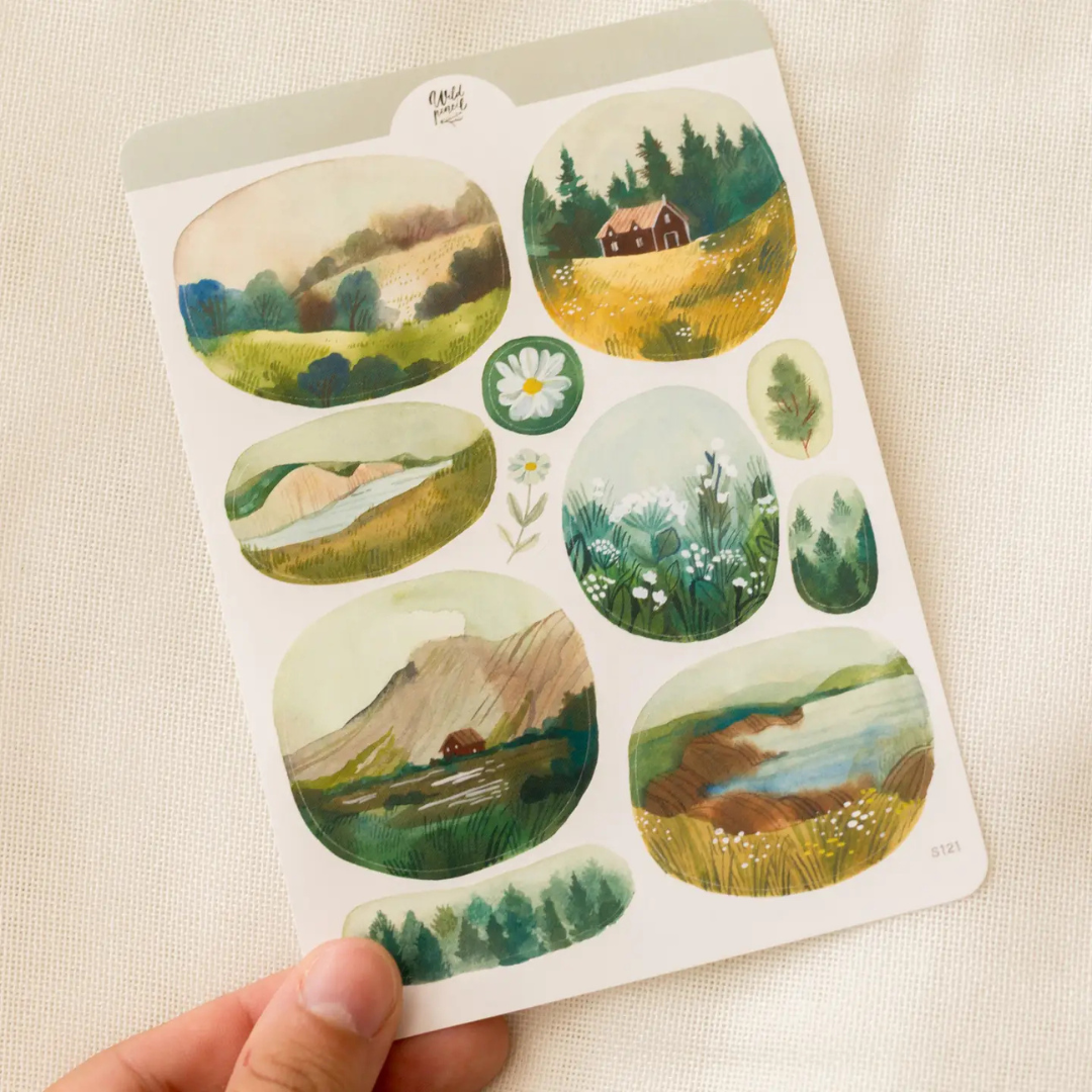 Stickers Paysages d'Écosse Wild Pencil Studio