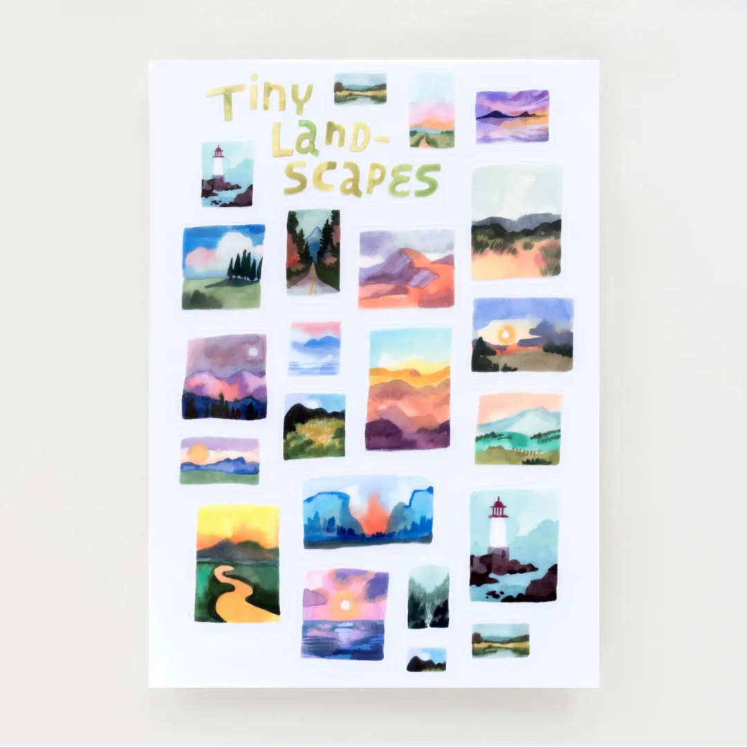 Planche d'autocollants en vinyle Petits paysages Wild Pencil