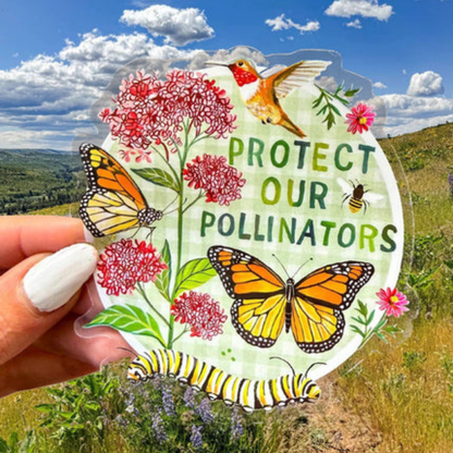 Sticker en Vinyle Protégez nos Pollinisateurs  Katie Daisy