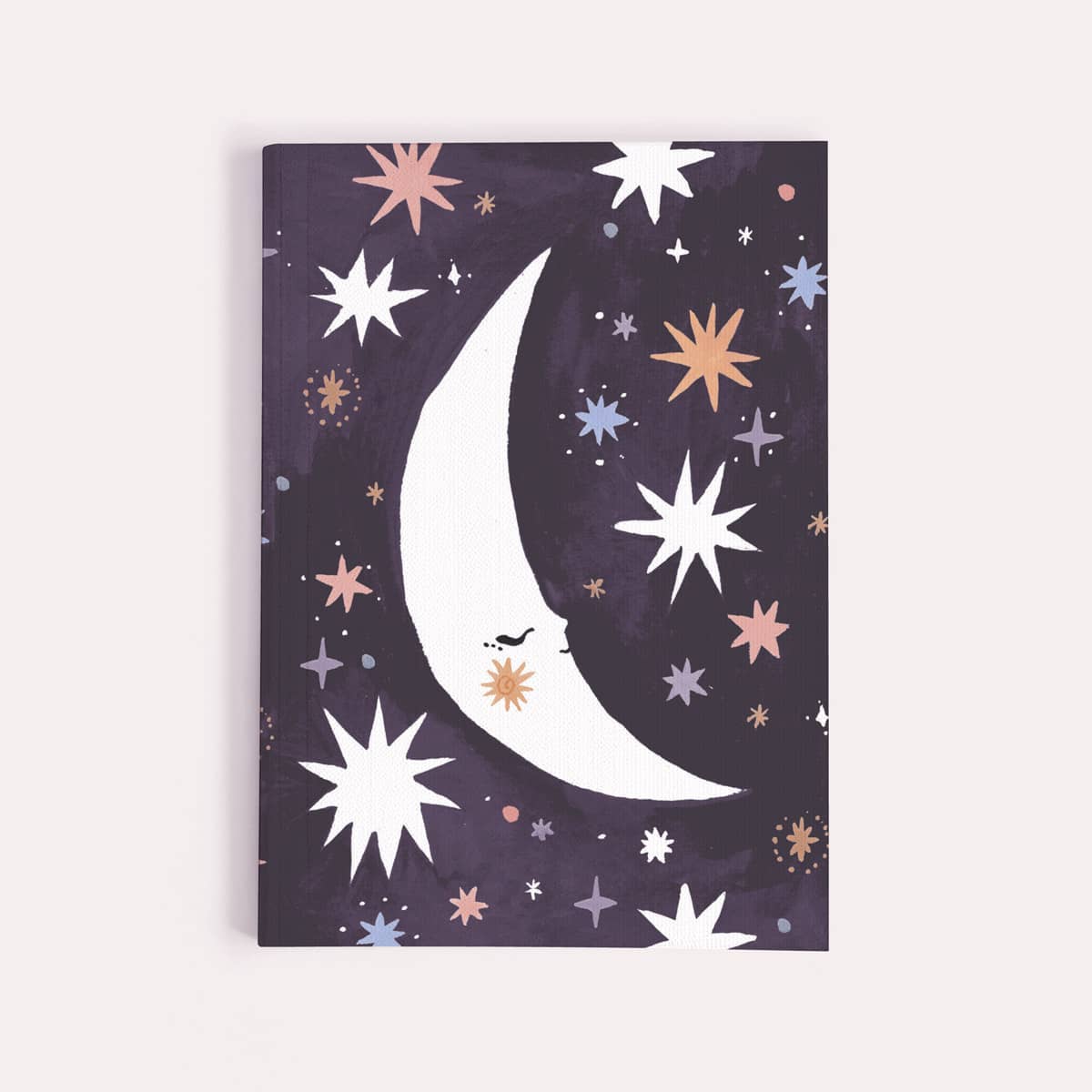 Mini Carnet à pages blanches Lune Endormie Sister Paper Co.