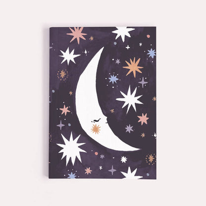 Mini Carnet à pages blanches Lune Endormie Sister Paper Co.