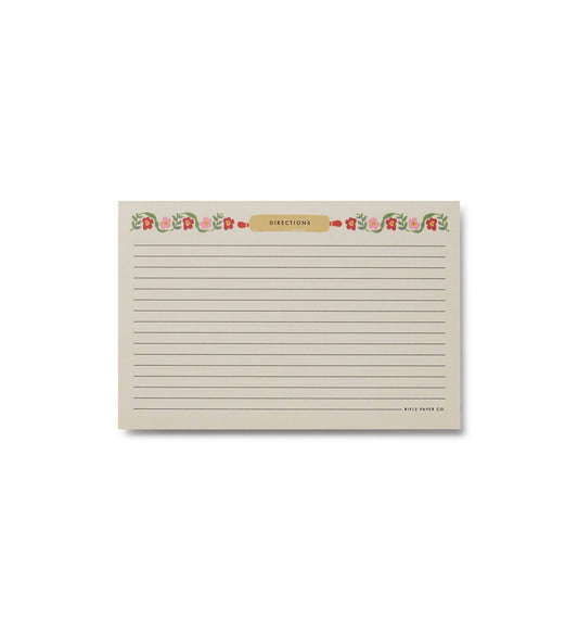 Paquet de 12 fiches de recettes Home Sweet Home Rifle Paper Co