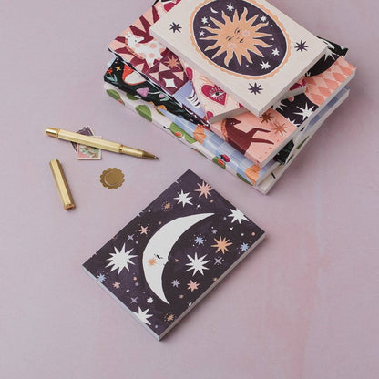 Mini Carnet à pages blanches Lune Endormie Sister Paper Co.
