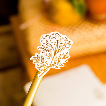 Stickers Fleurs Dorées Wild Pencil