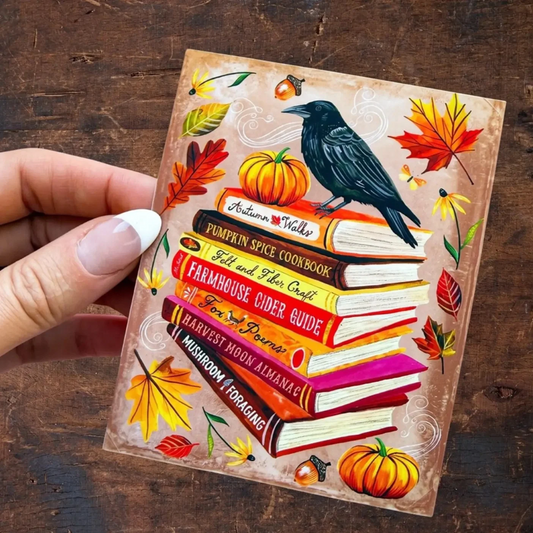 Autocollant Bibliothèque d'Automne Katie Daisy