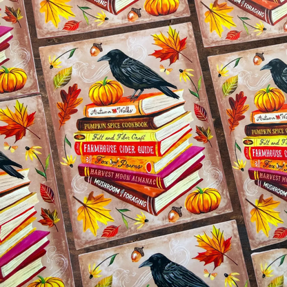 Autocollant Bibliothèque d'Automne Katie Daisy