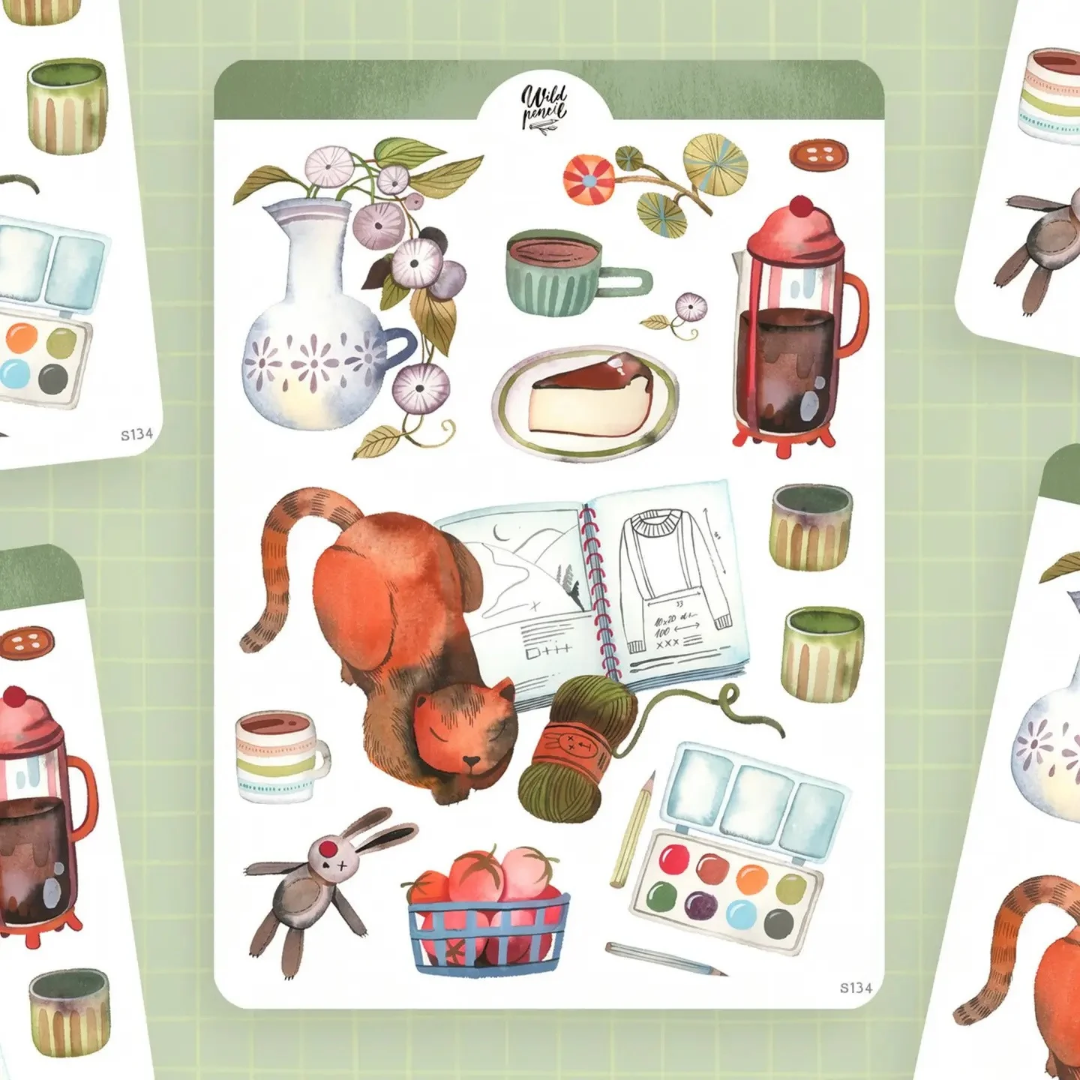 Stickers Après-Midi Paresseux Wild Pencil Studio