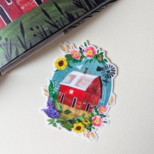 Autocollant Transparent Grange - Katie Daisy