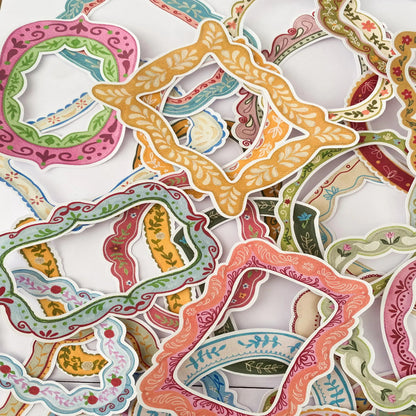Lot de 70 stickers Cadres Chapteries