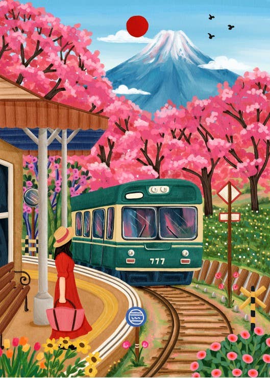 peaceandpeaceページ Puzzle 500 pièces Fuji Blossoms Pieces & Peace – Octobre en Juillet