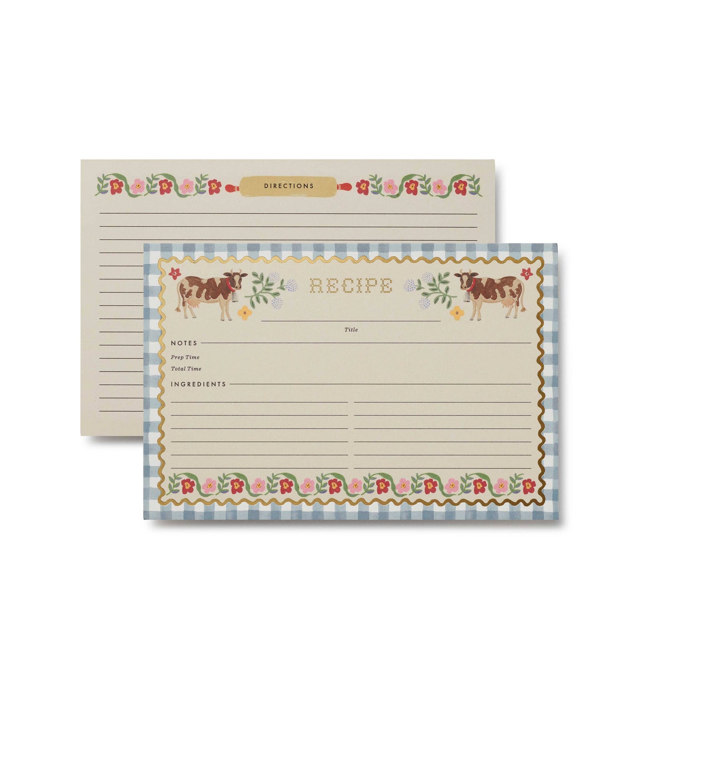 Paquet de 12 fiches de recettes Home Sweet Home Rifle Paper Co