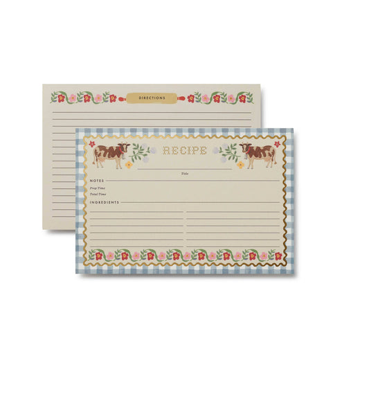 Paquet de 12 fiches de recettes Home Sweet Home Rifle Paper Co