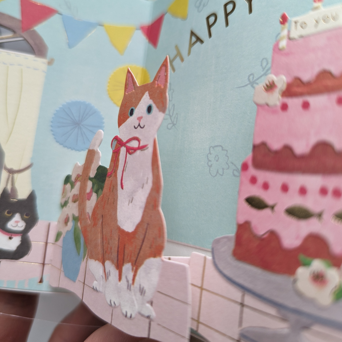 Carte Pop-Up Anniversaire Chat