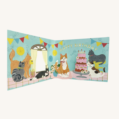 Carte Pop-Up Anniversaire Chat