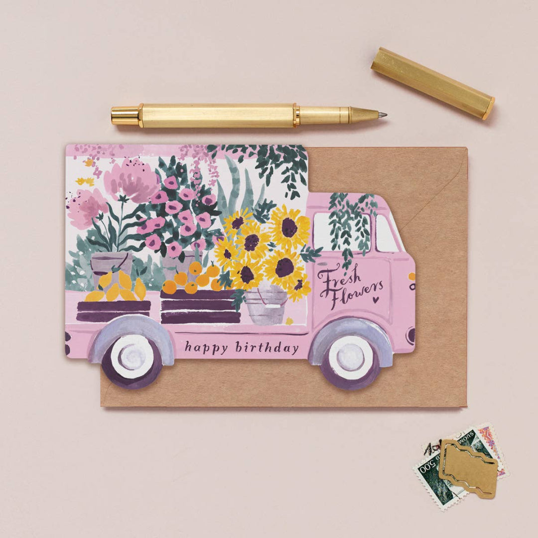 Carte d'anniversaire Camion de Fleurs Sister Paper Co