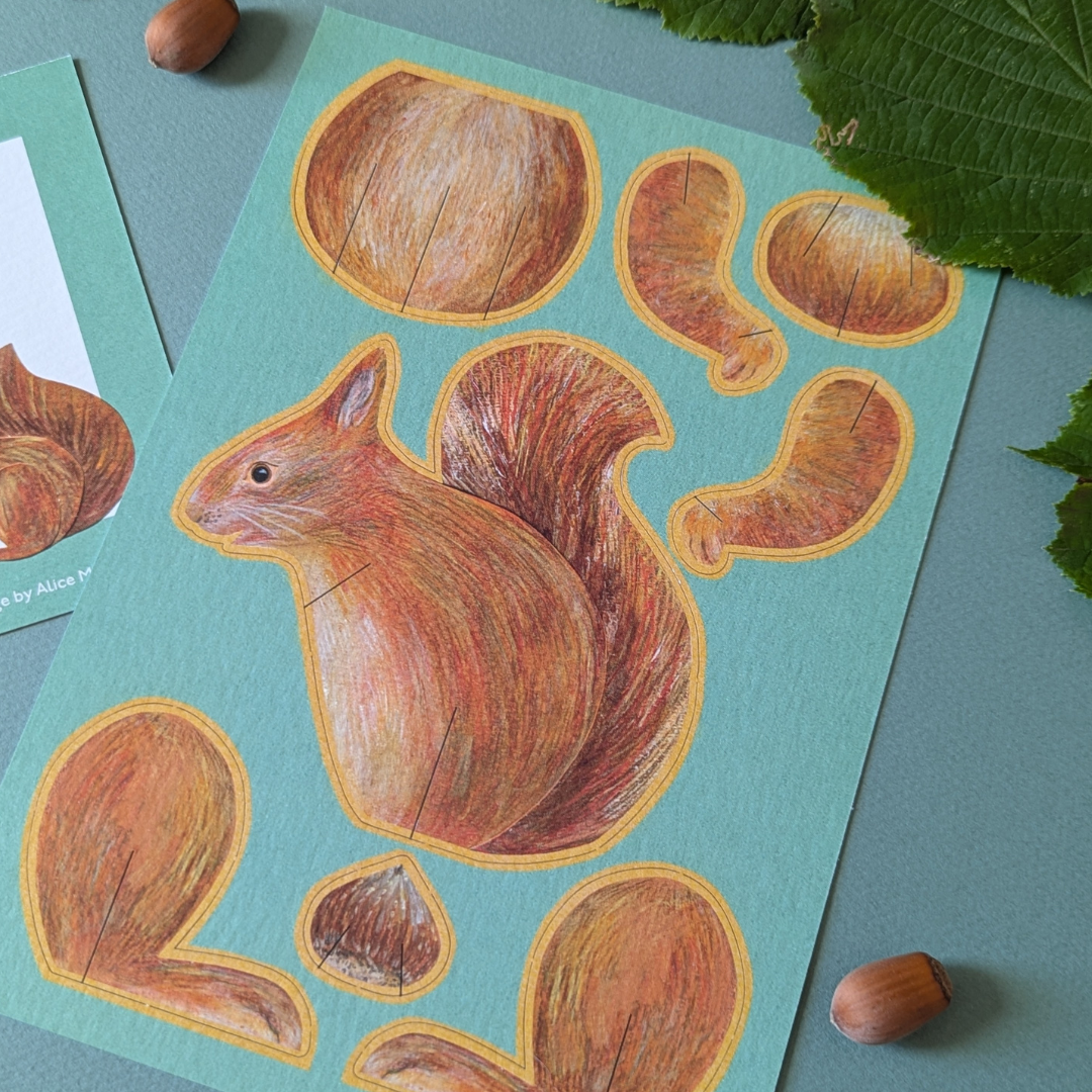 Carte en forme d'Écureuil - Alice Melvin