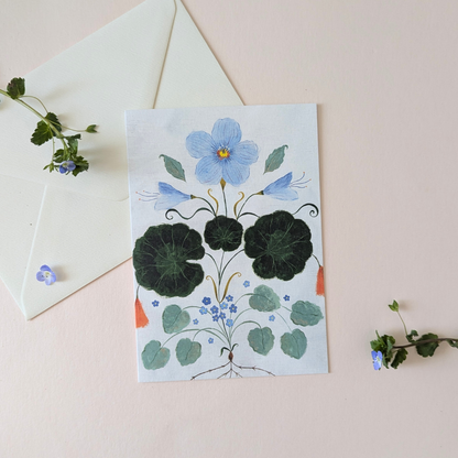 Carte Feuilles de Géranium Flora Waycott