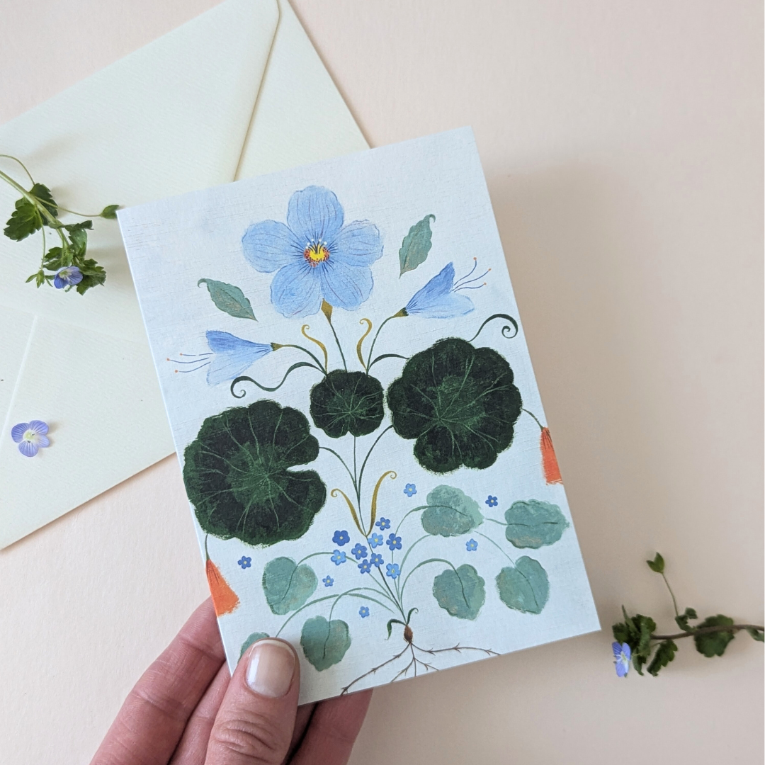 Carte Feuilles de Géranium Flora Waycott